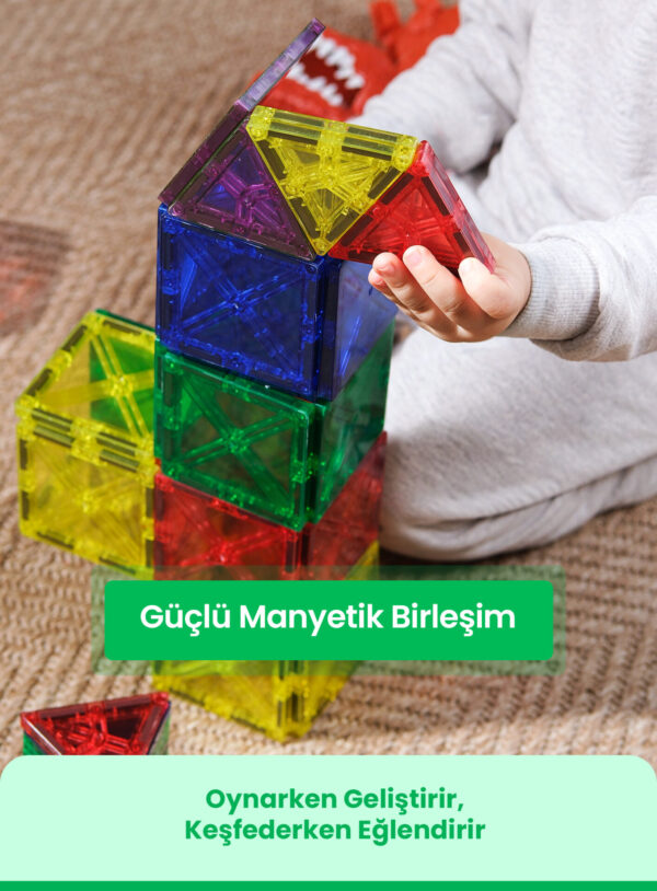 5 Toyzal Magnatix 36 Parça Manyetik Yapı Oyuncak Seti – Eğitici Mıknatıslı STEM Oyuncak
