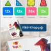 Toyzal Magnatix 72 Parça Manyetik Yapı Oyuncak Seti – Büyük Set Eğitici Mıknatıslı STEM Oyuncak